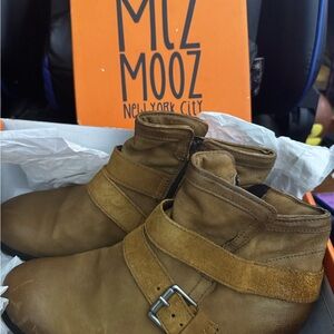 Miz Mooz Spencer Ankle Booties in Honey